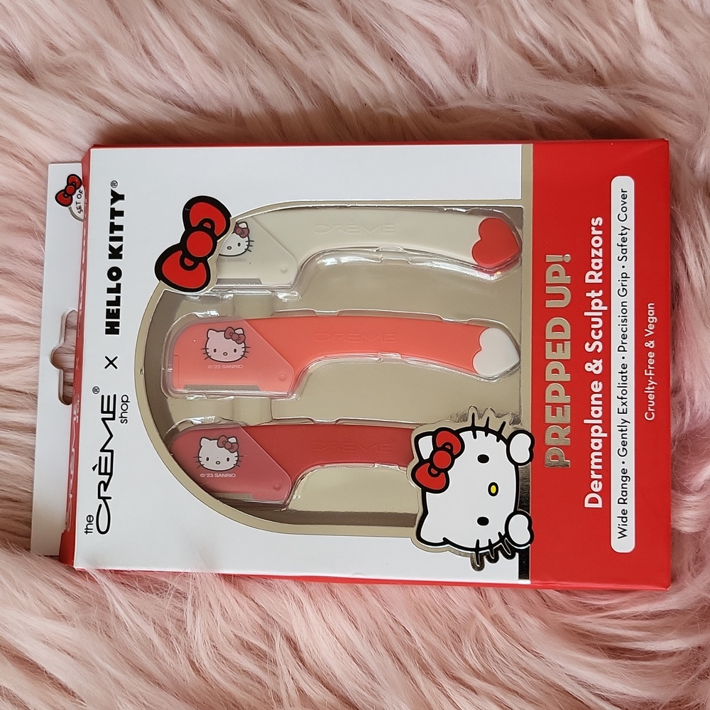 Brand New THE CREME SHOP HELLO KITTY Dermaplane & Sculpt Razors